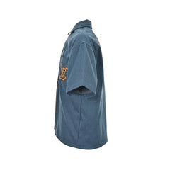 Hemp rope embroidered letter logo denim suit