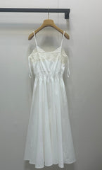 Lace-Trimmed Satin Slip Dress