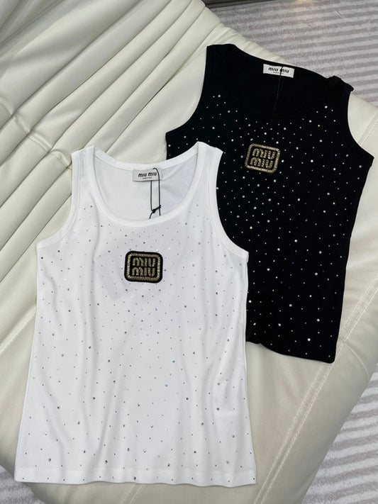 Solid color versatile fashion 𝐔 collar vest