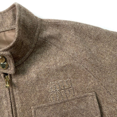 Brown stand-up collar suit