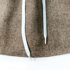 Brown stand-up collar suit