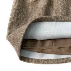 Brown stand-up collar suit