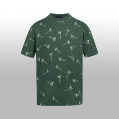 Emerald Monogram Print Oversized Tee
