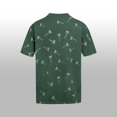 Emerald Monogram Print Oversized Tee