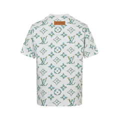 Botanical Monogram Print Oversized Tee
