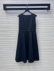 Drawstring-Waist Sleeveless Midi Dresses