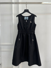 Drawstring-Waist Sleeveless Midi Dresses