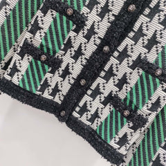 Contrast houndstooth jacket
