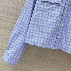 New blue plaid shirt