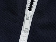 New embroidered  letter logo couple style zipper hooded jacket
