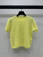Monogram logo knitted short sleeves