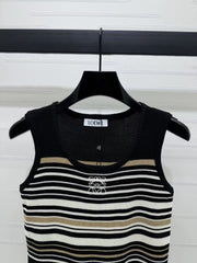 25 Spring/Summer U-neck striped knitted vest