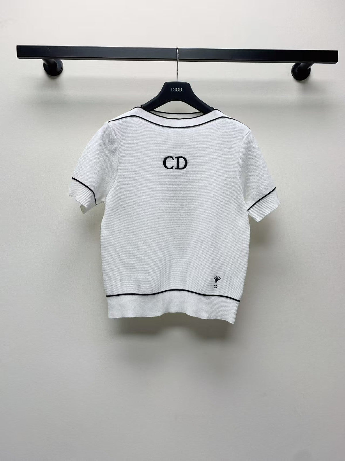 25ss logo little bee knitted sweater short sleeves