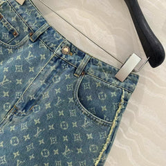 25 Early Spring Jacquard Denim Shorts