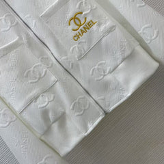 25 Fashion casual suit with double c logo embossing