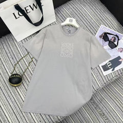 Logo embroidered short-sleeved crew neck T-shirt