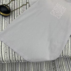 Logo embroidered short-sleeved crew neck T-shirt