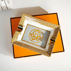 Classic luxury antique porcelain ashtray