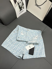 all over print jacquard shorts