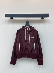 Triangle Logo Lightweight Short Hooded Jacket