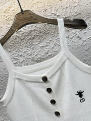 Button knitted suspenders