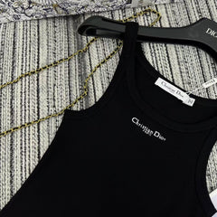 Camisole with embroidered letters