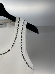 Letter Embroidery Knitted Vest