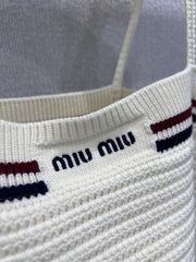 Knitted suspenders + skirt