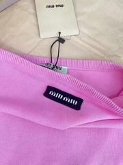 Lettering jacquard tube top