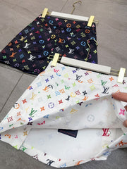 Color-Clash Monogram Co-ord Sets with Chain Accents