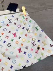 Color-Clash Monogram Co-ord Sets with Chain Accents