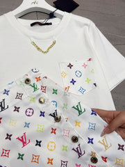 Color-Clash Monogram Co-ord Sets with Chain Accents