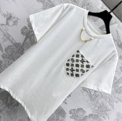 Color-Clash Monogram Co-ord Sets with Chain Accents