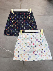 Color-Clash Monogram Co-ord Sets with Chain Accents