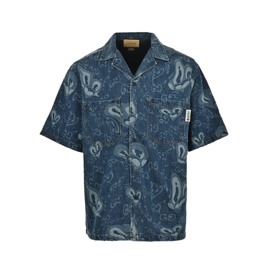 liquid heart-shaped denim suit