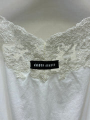 Lace-Trimmed Satin Slip Dress