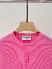 Simple slim fit knitted short sleeves