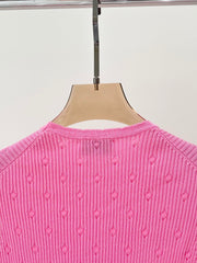Simple slim fit knitted short sleeves