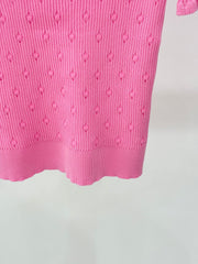 Simple slim fit knitted short sleeves