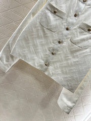 Silk cotton jacquard jacket