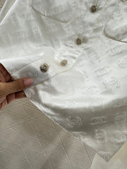 Silk cotton jacquard jacket
