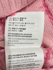 Three-dimensional jacquard simple striped contrasting casual knitted long sleeves