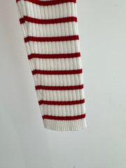 25 Spring and Autumn new style, striped knitted small cardigan