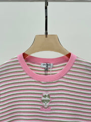 Contrast color casual knitted long sleeves