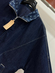 Denim with monogram lapel