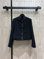 Lace stand collar suit jacket