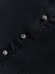 Lace stand collar suit jacket
