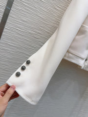Lace stand collar suit jacket