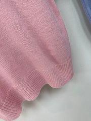 Sequined round neck long sleeve knitted
