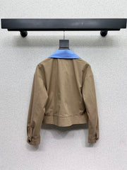 Khaki jacket + skirt